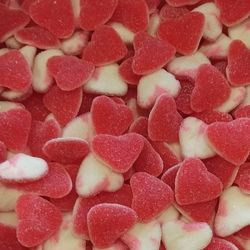 Coeur rouge et blanc sucré