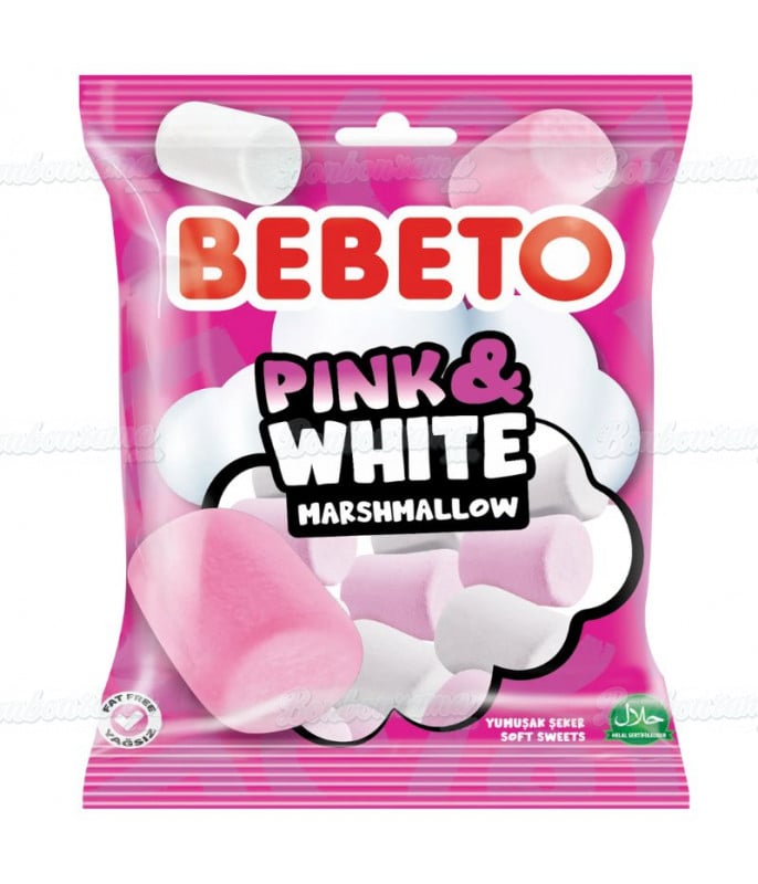 Sachet Guimauve Bebeto 60 g Rose et Blanc